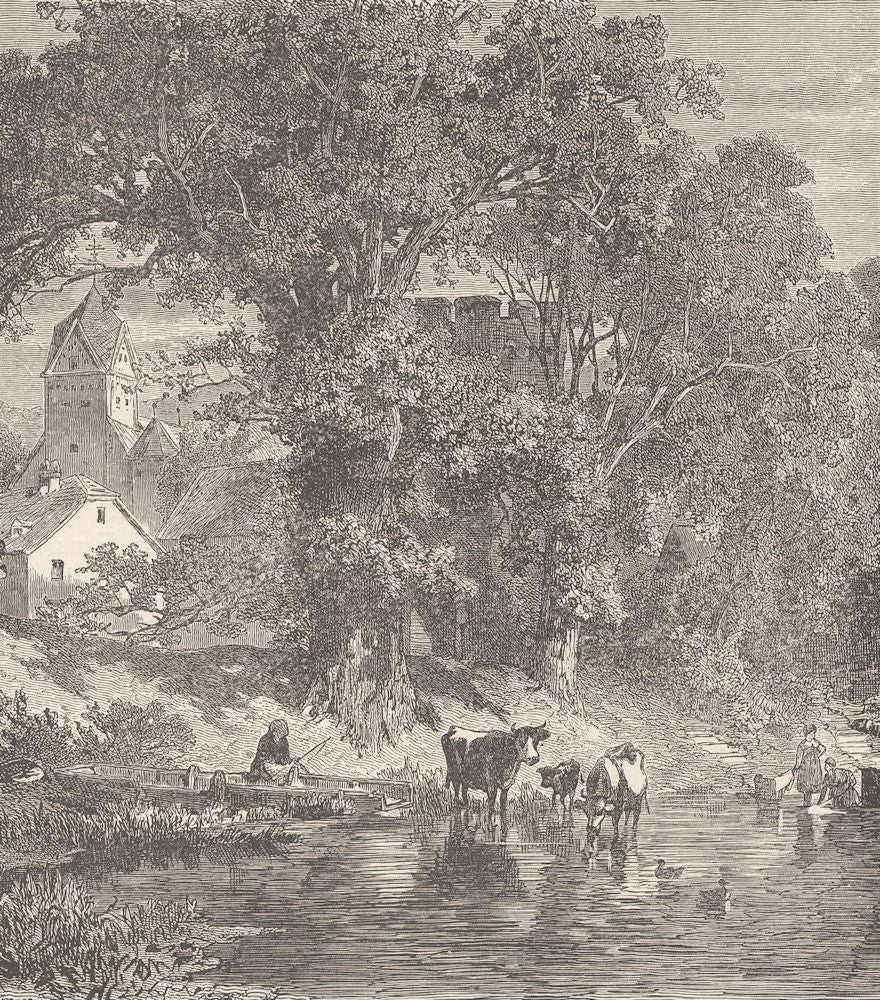 GERMANY. Dausenau 1903 old antique vintage print picture